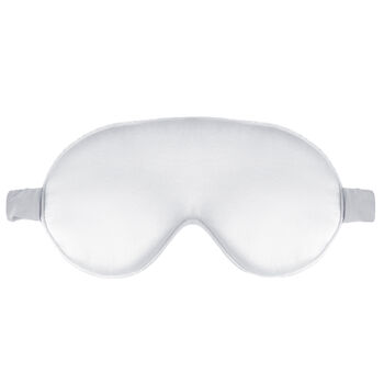 Silk Sleep Mask Eye Mask 100% Pure Soft Mulberry Silk White Luxury Travel Gift Blackout Hypoallergenic, 5 of 5