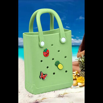 Small Croc Style Bogg Bag, Eight Charms Included, 3 of 8