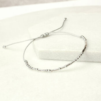 Sterling Silver 'Happy 50th' Morse Code Bracelet, 5 of 6