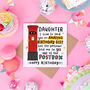 Daughter Funny Postbox Birthday Card Birthday Card, thumbnail 2 of 2