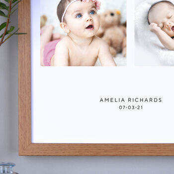 Personalised Four Photos Baby Print, 2 of 7