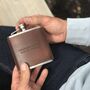 Personalised Leather Hip Flask, Shooting Accessory, thumbnail 3 of 9