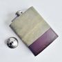 Personalised Coordinates Leather Hip Flask, thumbnail 4 of 6