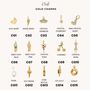 Charm Builder™ Gold Chunky Oval Chain Multi Charm Bracelet, thumbnail 7 of 9