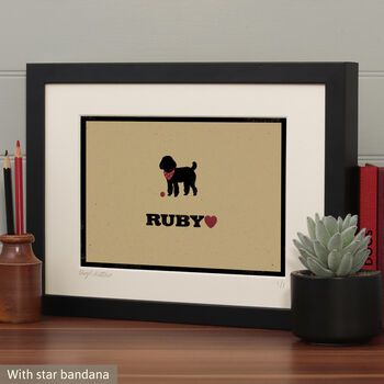 Personalised Poodle Print For One Or Two Dogs, 4 of 12