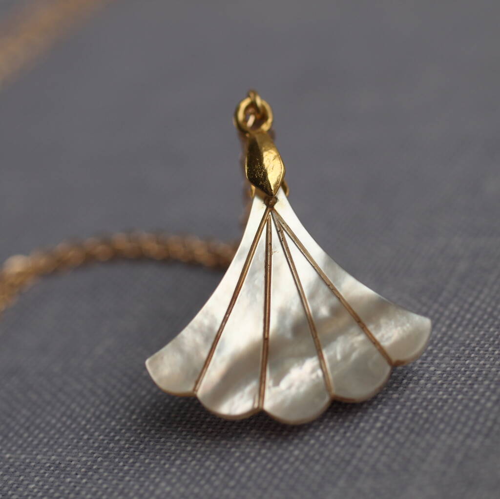 Art Deco Pearl Fan Necklace, 1 of 11