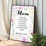 November Birthday Peony Birth Flower Affirmations Gift For Mum Print, thumbnail 1 of 8