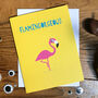 Flamingorgeous Flamingo Valentines/Birthday Card, thumbnail 2 of 3