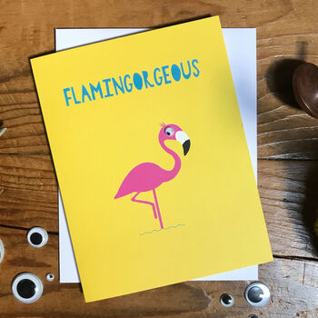 Flamingorgeous Flamingo Valentines/Birthday Card, 2 of 3