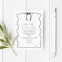 Love Bow Personalised Wedding Invitations 10 Pack, thumbnail 2 of 3