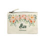 Personalised Floral Cotton Canvas Makeup Bag, thumbnail 7 of 8