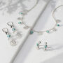 Lakshmi Turquoise Necklace In Silver Or Gold Plated, thumbnail 5 of 12