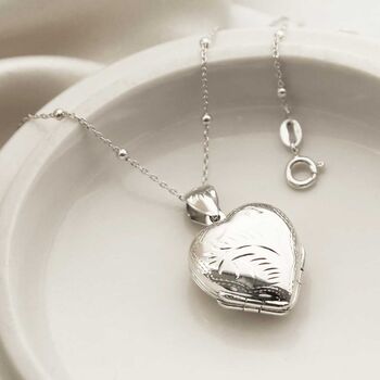Sterling Silver Four Piece Heart Locket Necklace, 4 of 7