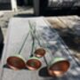 Set Of Four Verdigris Raincatcher Garden Sculptures, thumbnail 9 of 9