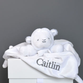 Personalised Little Lamb Baby Comforter, 7 of 10