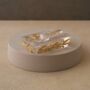 Handmade Glass Ashtray With Gold Olive Branch Design, thumbnail 4 of 8