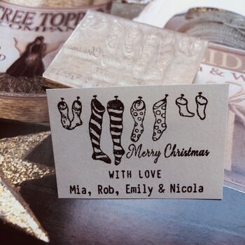 Christmas Stockings Rubber Stamp, 2 of 2