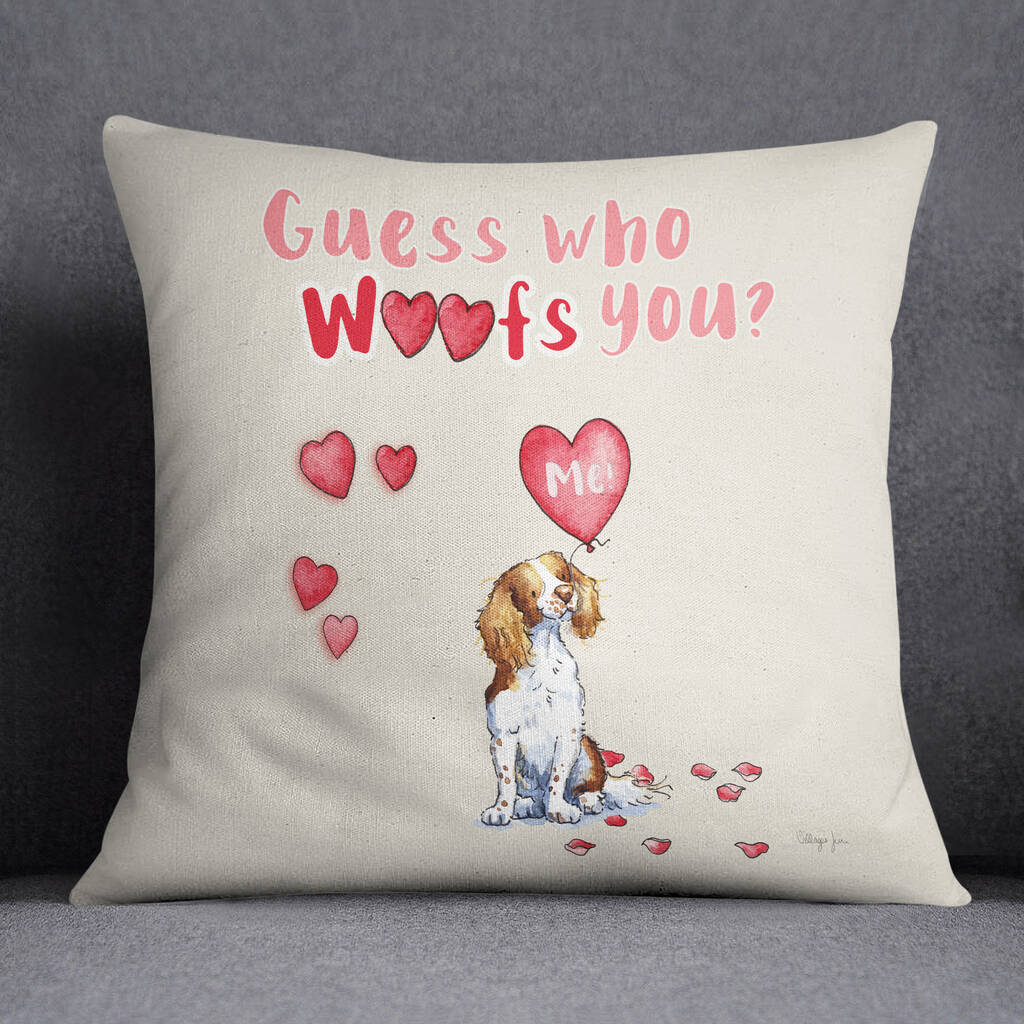 Springer Spaniel Valentine's Cushion