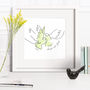 Personalised Wedding Two Doves Line Drawing, thumbnail 10 of 10