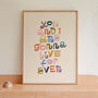 Oasis Poster, Live Forever Music Print, Song Art Print, thumbnail 1 of 10