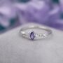 Vintage Inspired Amethyst Purple Cz Ring, thumbnail 4 of 9