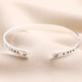 A New Chapter Meaningful Word Bangle In Silver, thumbnail 3 of 4