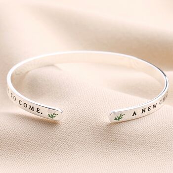 A New Chapter Meaningful Word Bangle In Silver, 3 of 4