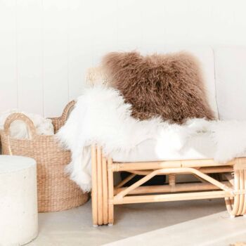 Large Mongolian Sheepskin Cushion Cover, 9 of 10