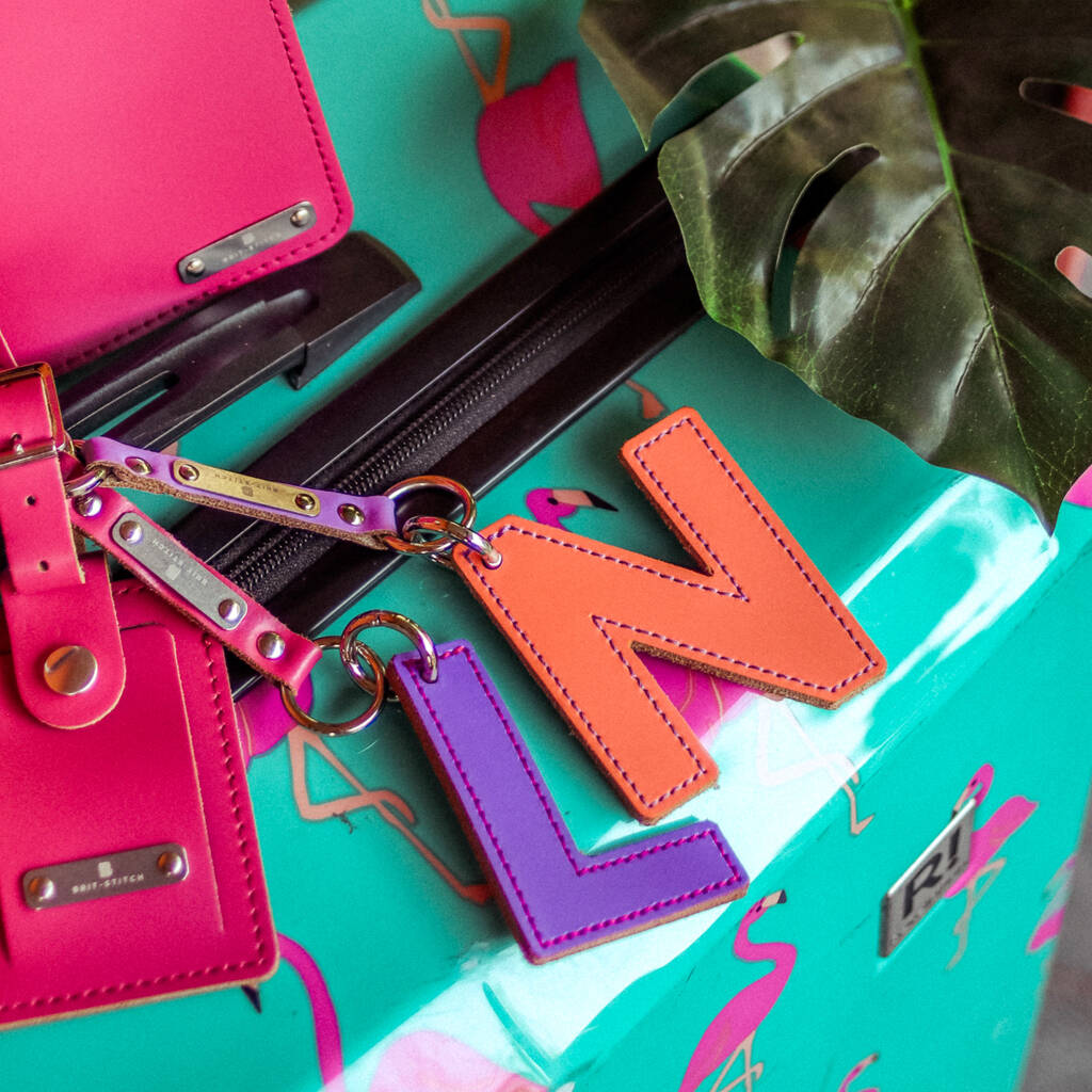 Colourful Alphabet Bag Charm By BritStitch