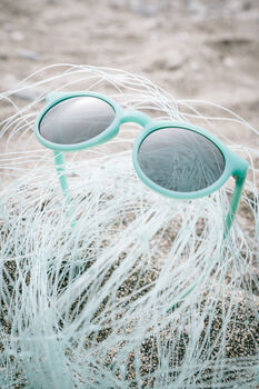 Harlyn Aqua 100% Recycled Cornish Gill Net Sunglasses, 4 of 5