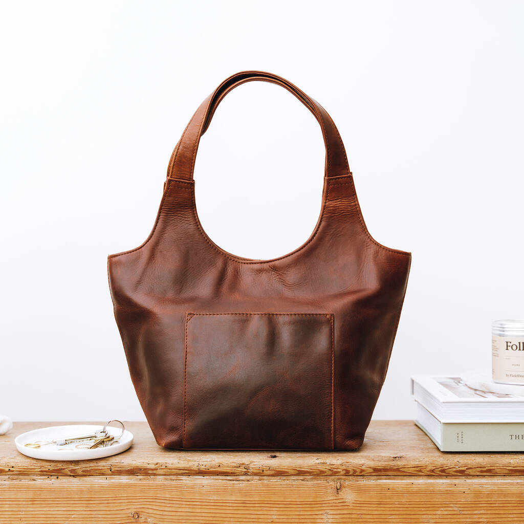 Leather Shoulder Bag With Slip Pocket, 1 of 7