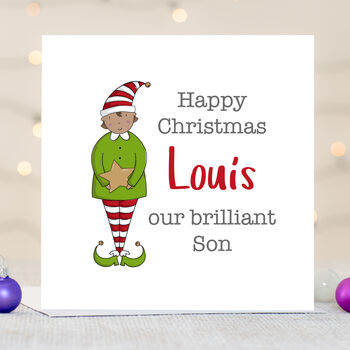 Son Personalised Christmas Card, 2 of 5