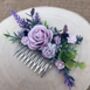 Shades Of Lilac Flower Hair Comb, thumbnail 2 of 3
