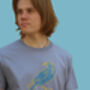 Crow Graphic Organic Cotton T Shirt, thumbnail 2 of 5