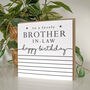 Simply Stripey Brother In Law Birthday Card, thumbnail 2 of 3