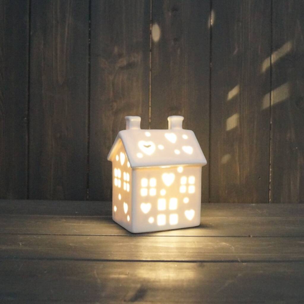 Ceramic House LED Light Lamp By DingaDing