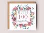 Floral 100th Birthday Card, thumbnail 1 of 3