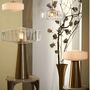 Pleat White Glass And Brass Table Lamp, thumbnail 5 of 12