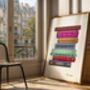 Manchester Book Stack Art Print, thumbnail 1 of 6