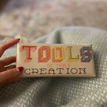 Diy 'Tools Of Mass Creation' Pencil Case Stitch Kit, 4 of 7