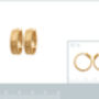 18k Gold Vermeil Plated Textured Hoop Earrings, thumbnail 3 of 4