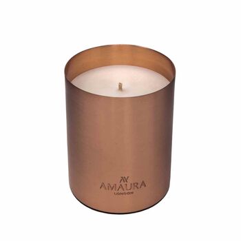 Sandalwood, Amber And Lavender Candle In Copper, 3 of 7