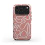 Abstract Lines In Pink Tough Phone Case, thumbnail 3 of 3