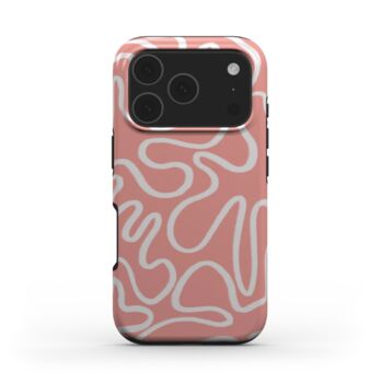 Abstract Lines In Pink Tough Phone Case, 3 of 3