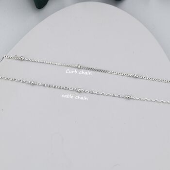 Sterling Silver Minimalist Bead Motif Necklace, 5 of 12
