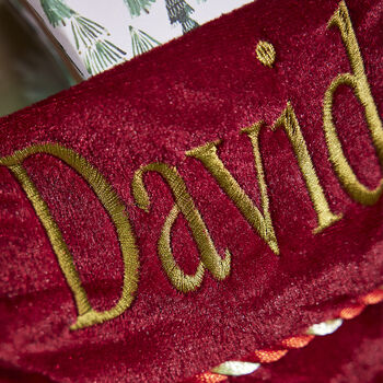 Personalised Luxury Jingle Bell Christmas Stocking, 5 of 10