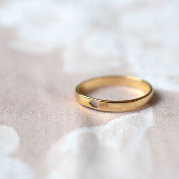 9ct Solid Gold Personalised Love Heart Text Ring, 4 of 7