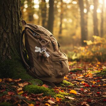 Handmade Felt Fair Trade Herbie Hare Keyring, 6 of 6