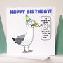 Funny Seagull Birthday Card, thumbnail 2 of 3