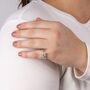 Sterling Silver Rainbow Moonstone Stacking Ring Set – Three Rings, thumbnail 2 of 6
